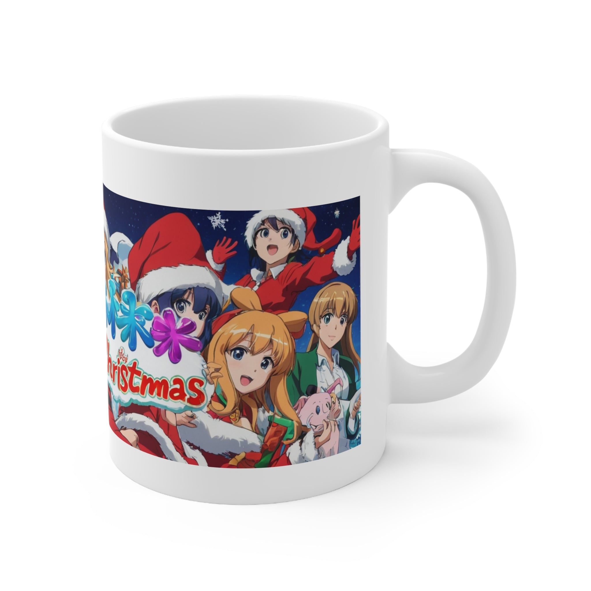 Christmas Anime with friends - Ceramic Coffee Cups, 11oz, 15oz