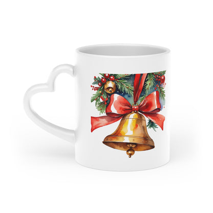 Christmas Bell - Heart-Shaped Mug