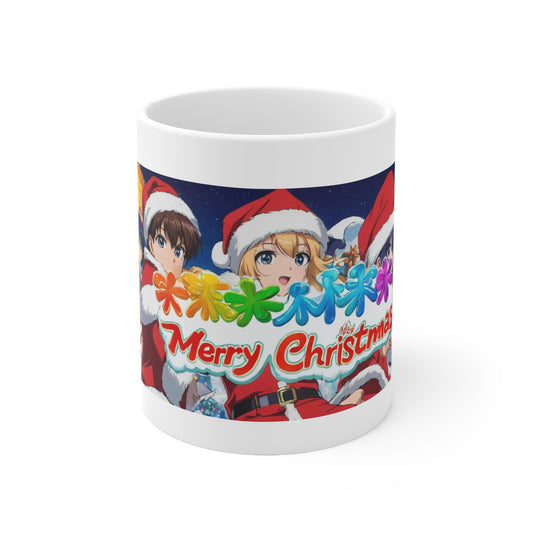 Christmas Anime with friends - Ceramic Coffee Cups, 11oz, 15oz