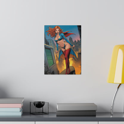 Superheroine at Night - Matte Canvas, Stretched, 0.75"