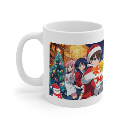 Christmas Anime with friends - Ceramic Coffee Cups, 11oz, 15oz