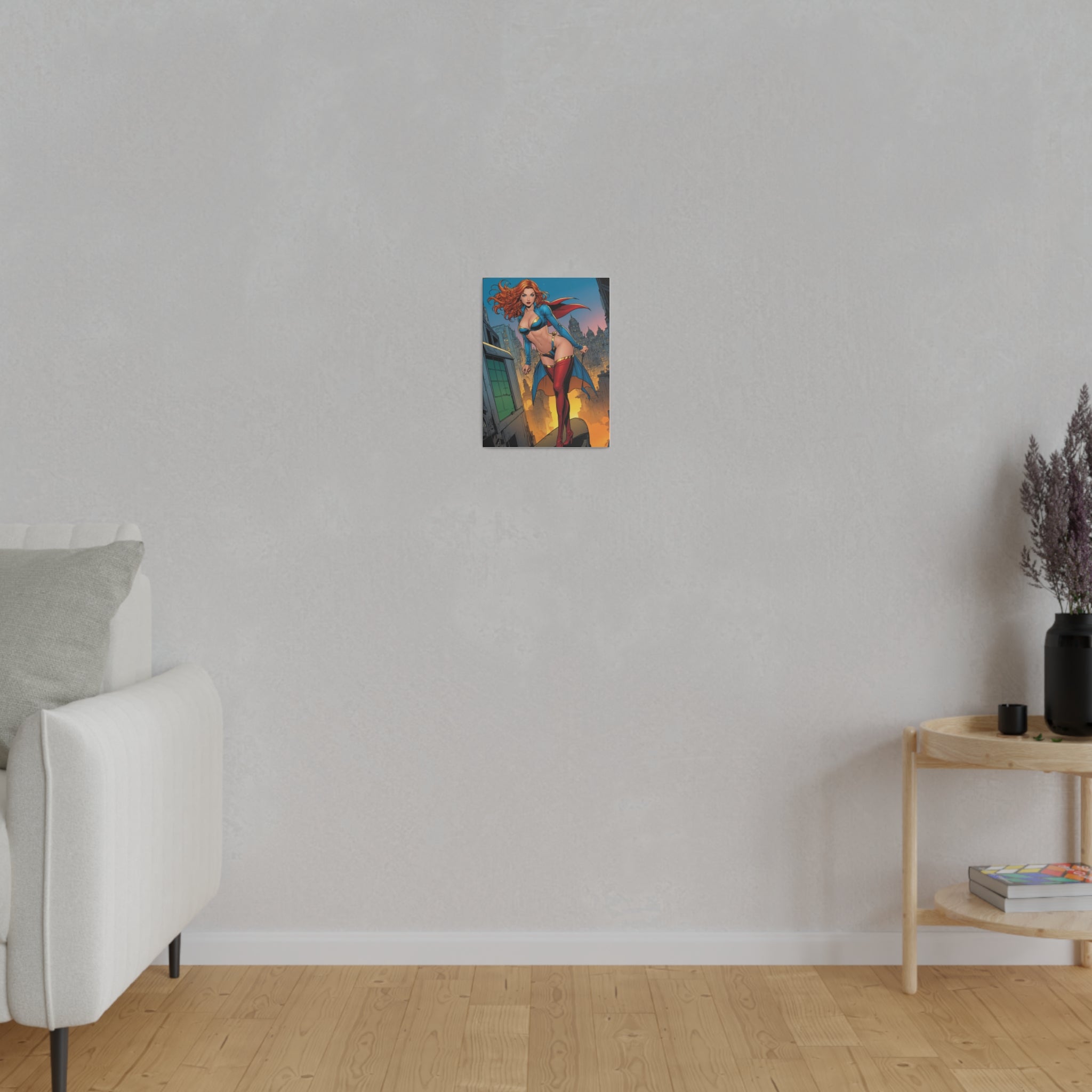 Superheroine at Night - Matte Canvas, Stretched, 0.75"